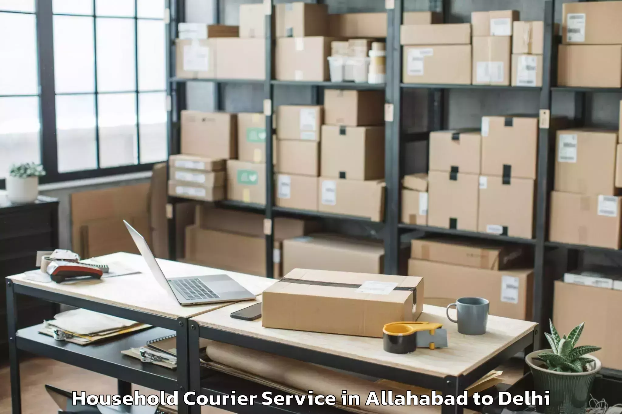 Reliable Allahabad to Vasant Square Mall Household Courier